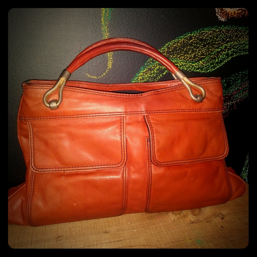 Vintage leather hand bag